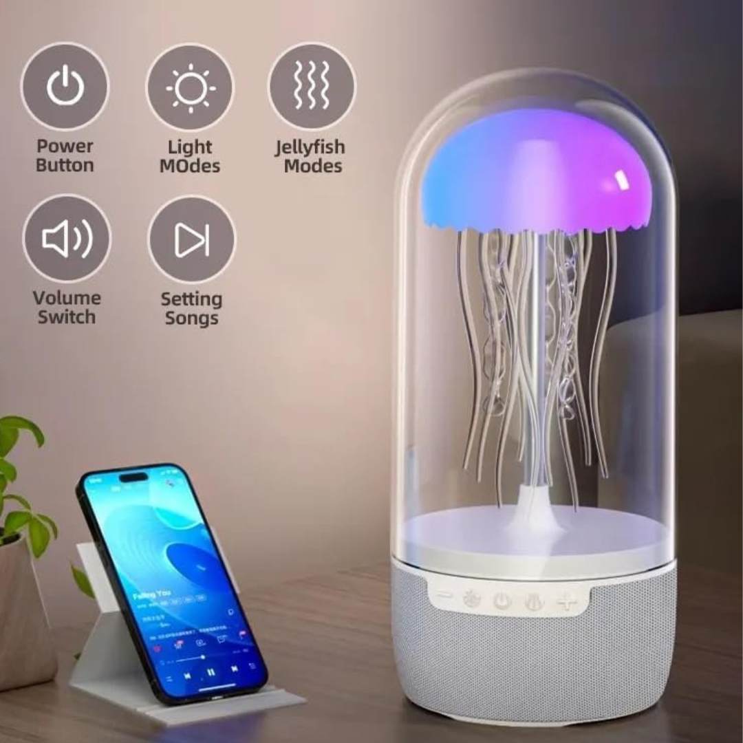 Max-113 Colorful Jellyfish Lamp Bluetooth Speaker